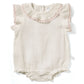 Paty Muslin Bubble Pom Trim White/Pink