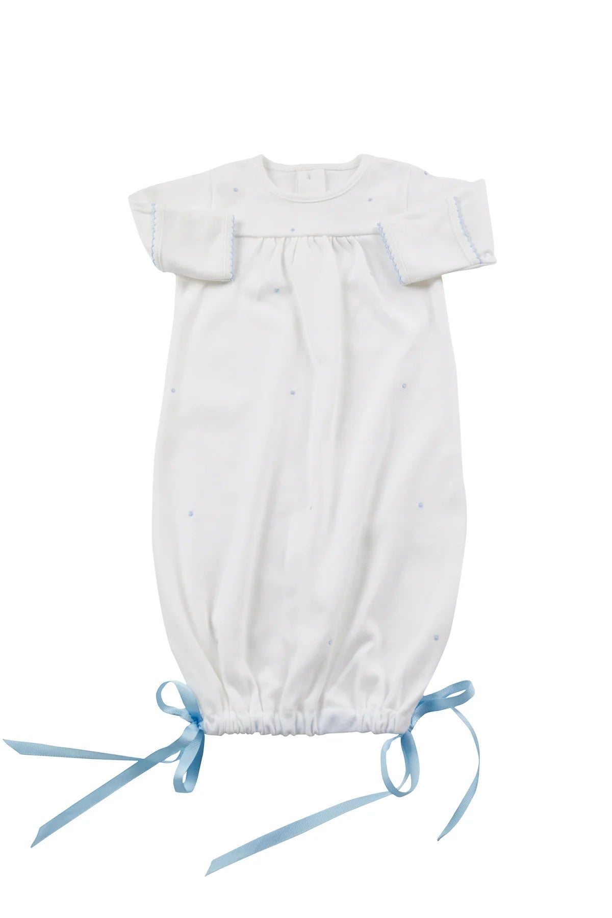 The Proper Peony Grayson Knit Gown Scallop--Blue