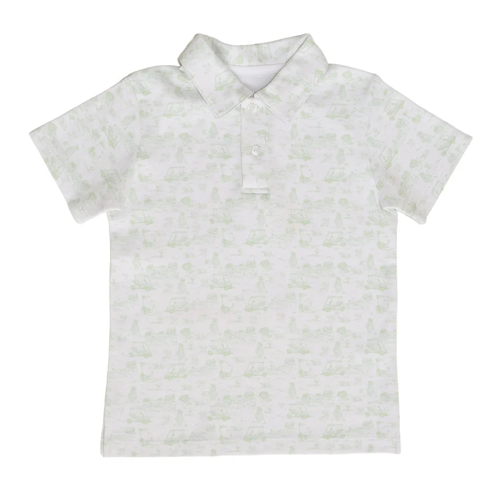 Baby Dunn Fairway Toile Polo, Green