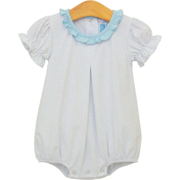 Trotter Street Harriet Bubble- Light Blue Bitty Dot