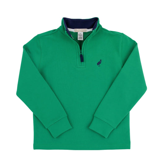 Beaufort Bonnet Hayward Half Zip Kiawah Kelly Green with Nantucket Navy Stork