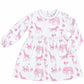 Heyward House Long Sleeve Playtime Dress--Pink Bubblegum Safari