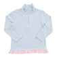 Itsy Bitsy 1/4 Zip Ruffle Pullover--Bow