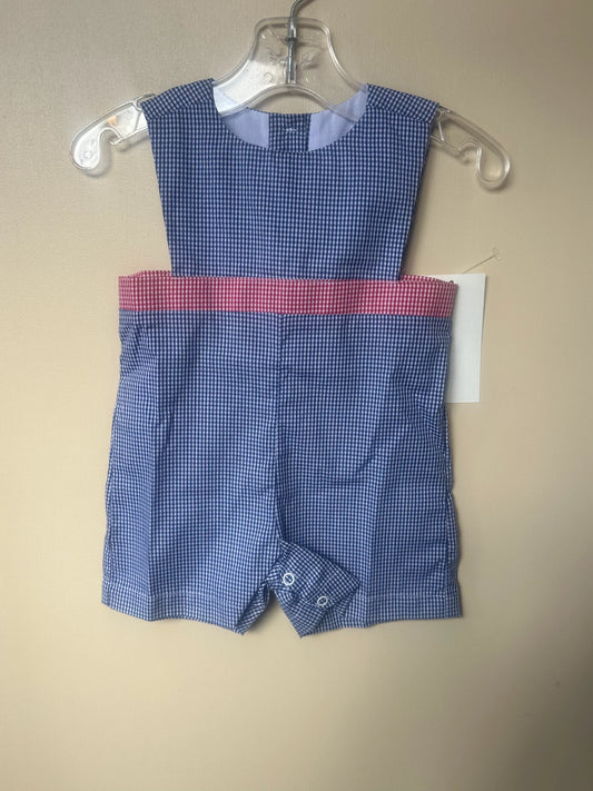 Baby Blessings Navy Gingham Theo Overall