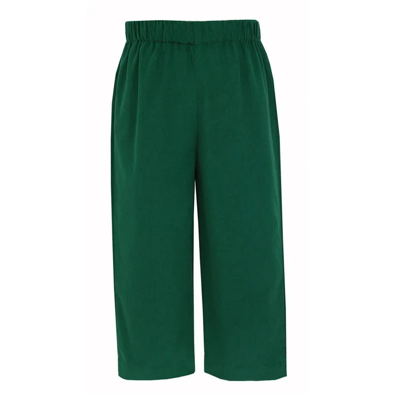 Claire and Charlie Boy's Kelly Green Corduroy Pants