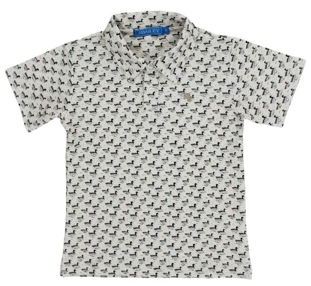 Bailey Boys Short Sleeve Performance Polo--Mallards