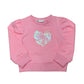 LuLu BeBe Pink Long Sleeve Sequin Heart Top