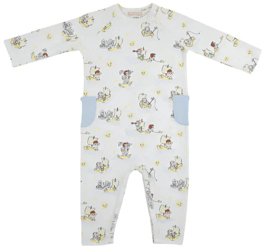 Beaufort Bonnet Rayburn Romper S.S. Beaufort with Buckhead Blue