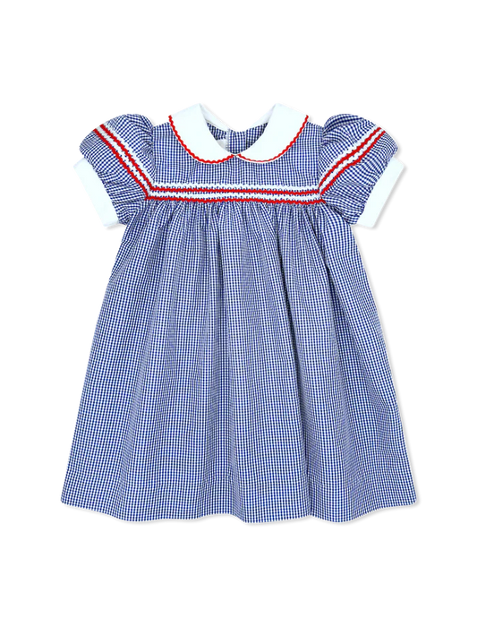 Lullaby Set Kendall Dress, Riley Royal Minigingham