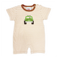 The Smiley Crab Khaki Striped Green Jeep Off Road Romper
