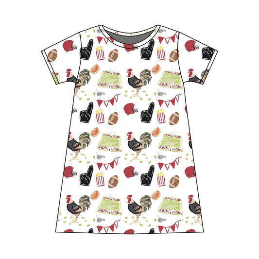 Three Little Ducks Charlotte Play Dress--Game Day Rooster