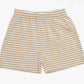 Itsy Bitsy Knit Shorts-Khaki Stripe
