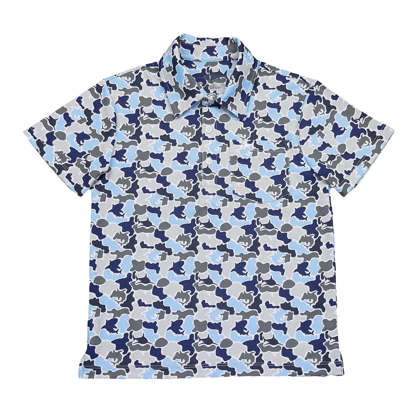 Saltwater Boys Company Camo Print Inshore Performance Short Sleeve Polo