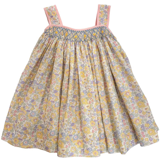 Lulu Bebe Florence Spring Floral Smocked Sleeveless Dress