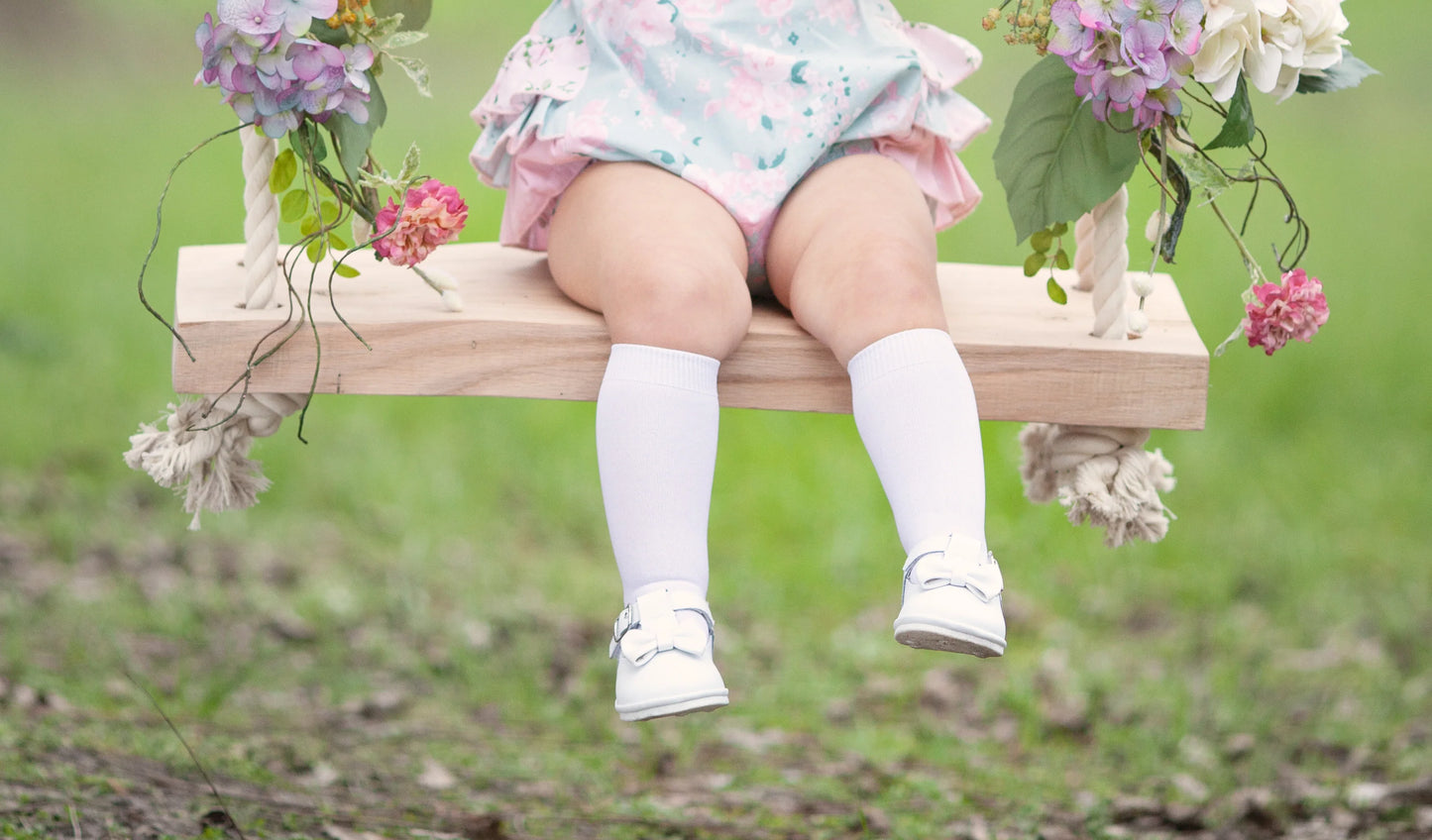 L'Amour Shoes Minnie Bow Leather Mary Jane (Baby)