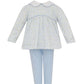 Petit Bebe Caroline Blue Floral Tunic Set with Leggings