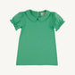 Beaufort Bonnet Maude's Peter Pan Short Sleeve Pima Shirt with Ruffle--Gibson Island Green