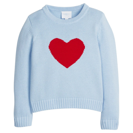 Little English Instarsia Sweater--Heart