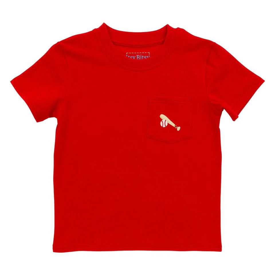 Itsy Bitsy Pocket Tee--Baseball
