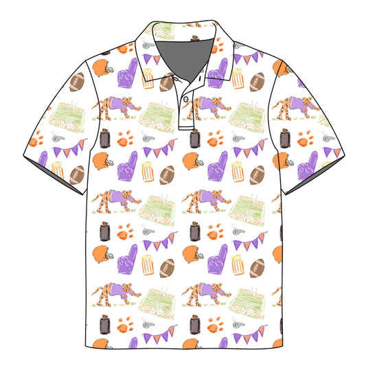 Three Little Ducks Jackson Polo--Game Day Tiger Paws