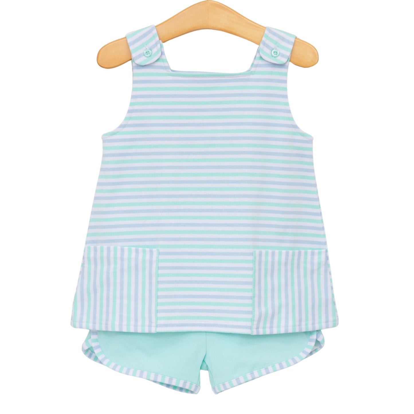 Jellybean by Smocked Candy Margo Short Set- Seaside Stripe