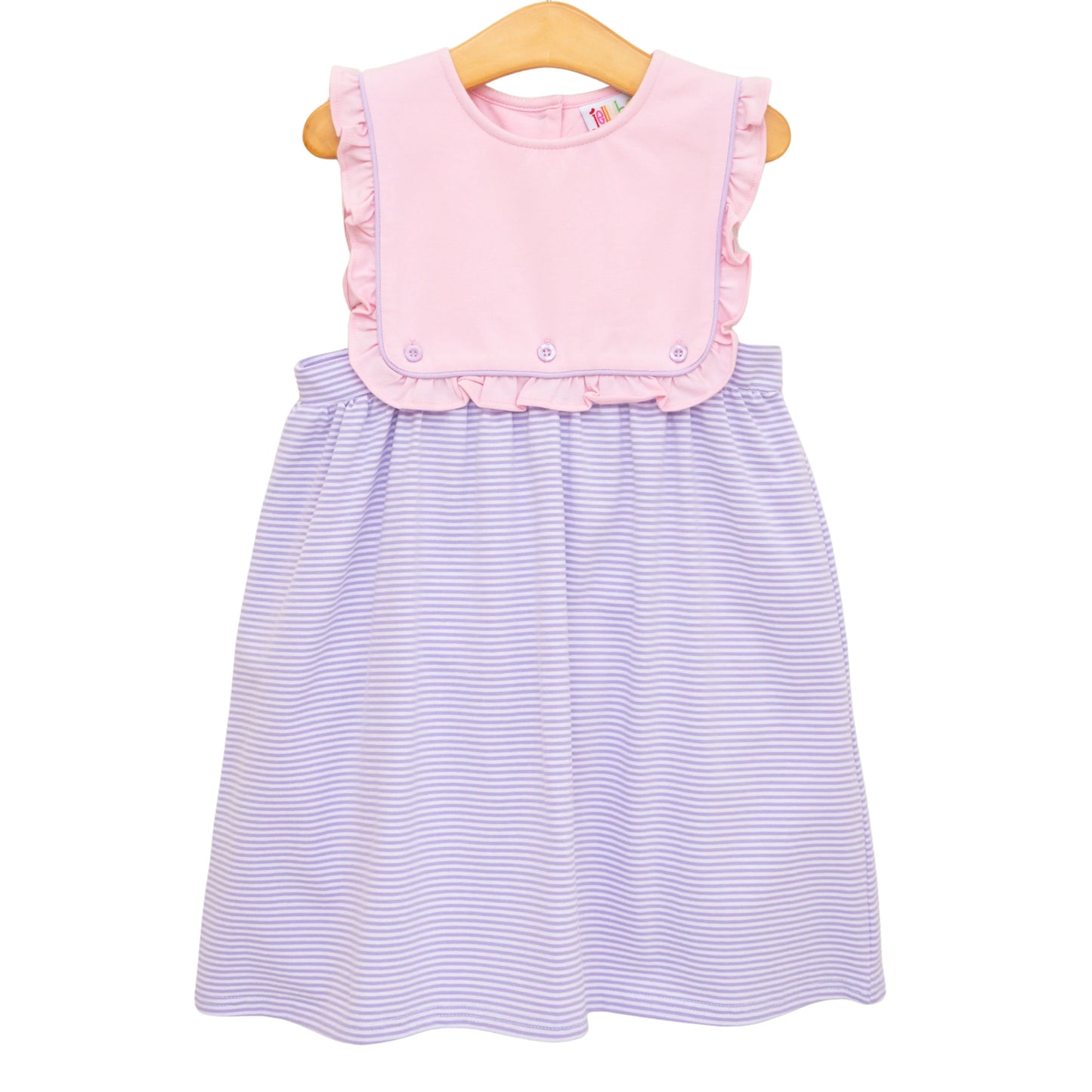 Jellybean by Smock Candy Amelia Dress- Pink and Lavender Stripe