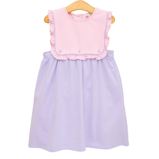 Jellybean by Smock Candy Amelia Dress- Pink and Lavender Stripe
