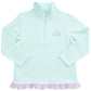 Itsy Bitsy 1/4 Zip Ruffle Pullover--Rainbow