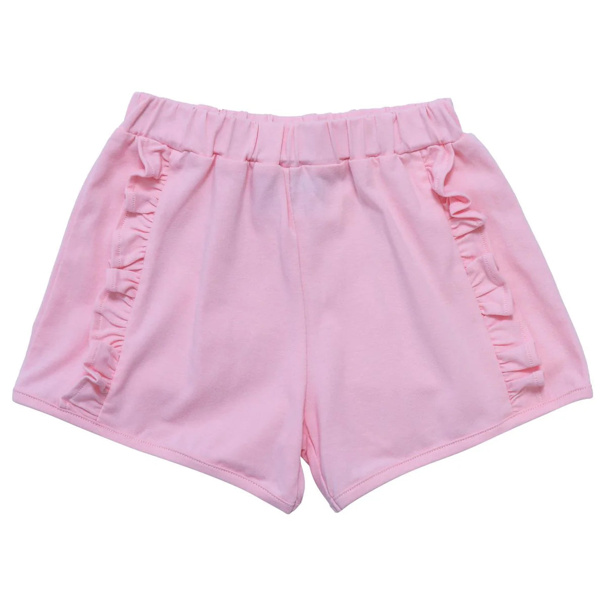 Itsy Bitsy Knit Ruffle Shorts-Light Pink