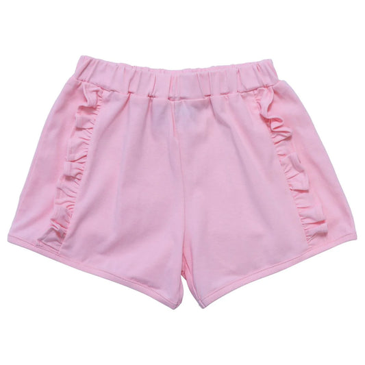 Itsy Bitsy Knit Ruffle Shorts-Light Pink