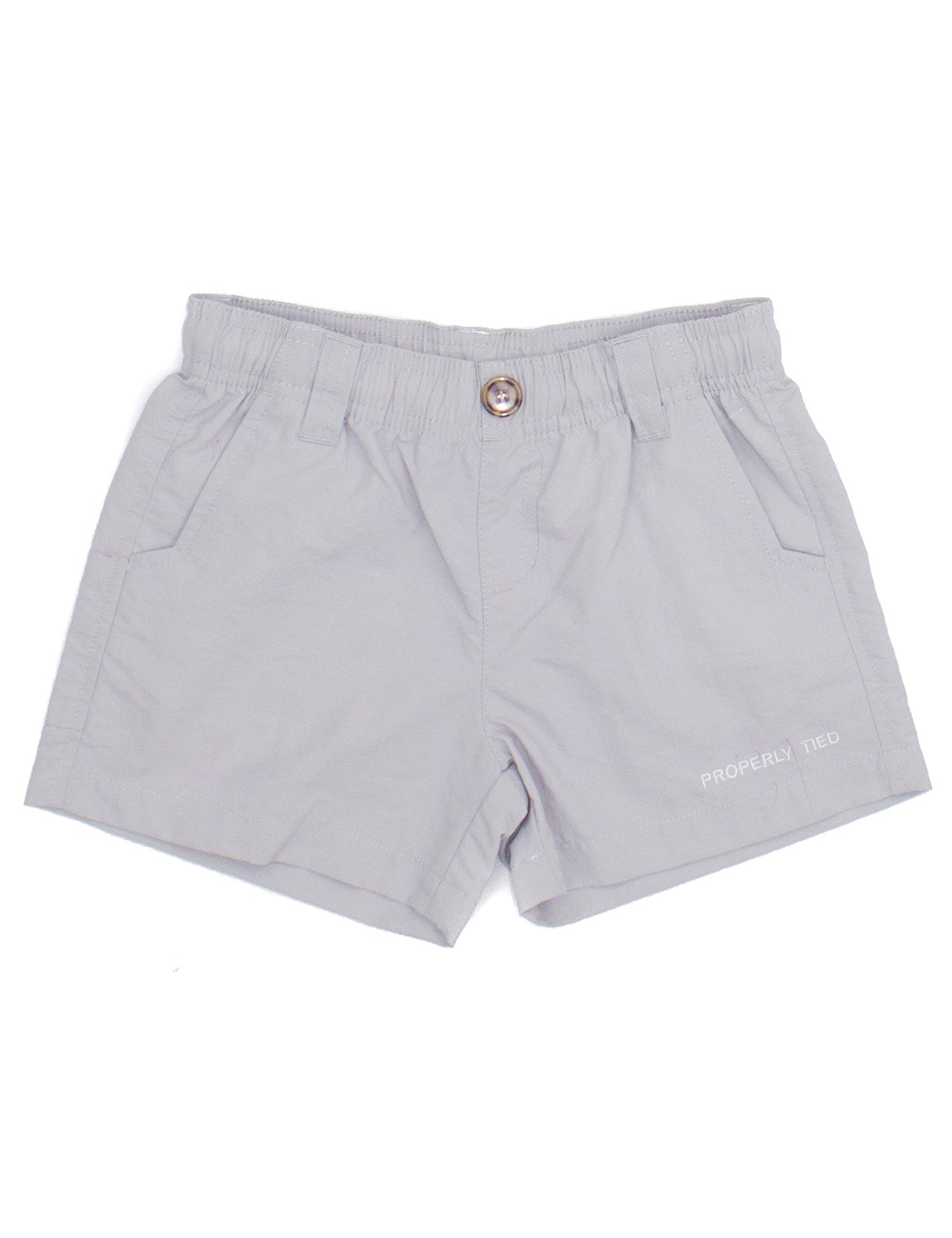 Properly Tied Boys Mallard Short--Light Grey