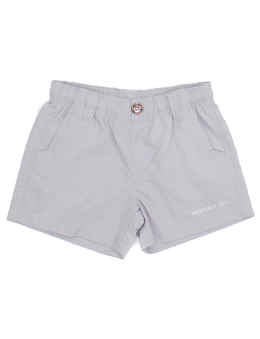 Properly Tied Boys Mallard Short--Light Grey