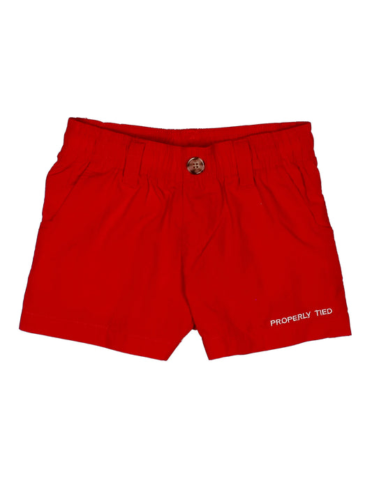 Properly Tied Boys Mallard Short--Red