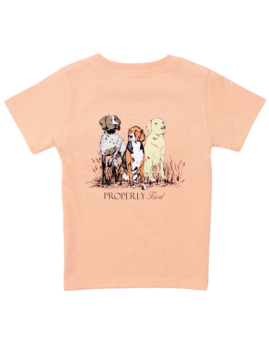 Properly Tied Baby Triple Dog Short Sleeve T-Shirt-- Melon