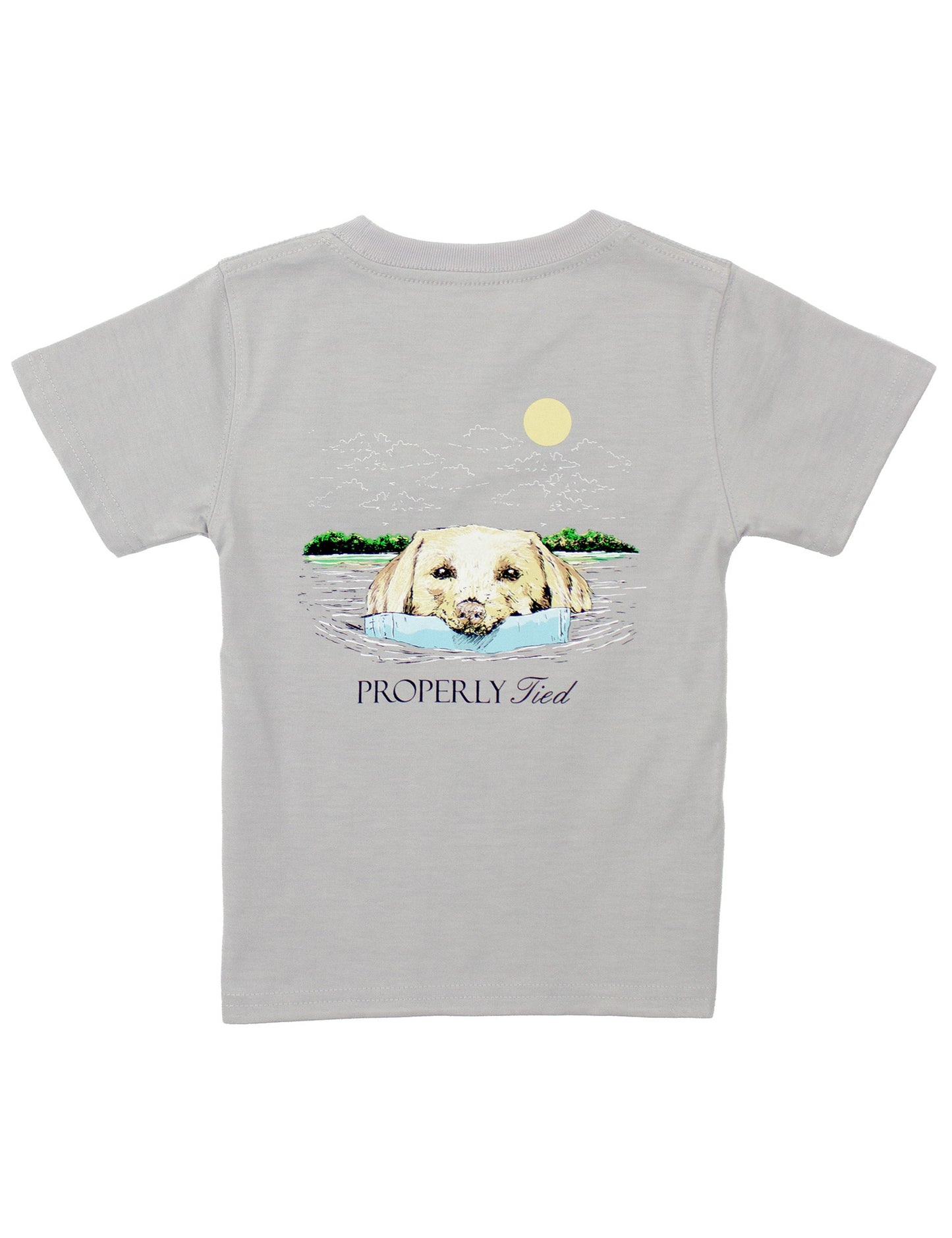 Properly Tied Boys Spring Retrieve Short Sleeve T-Shirt-- Ice Grey