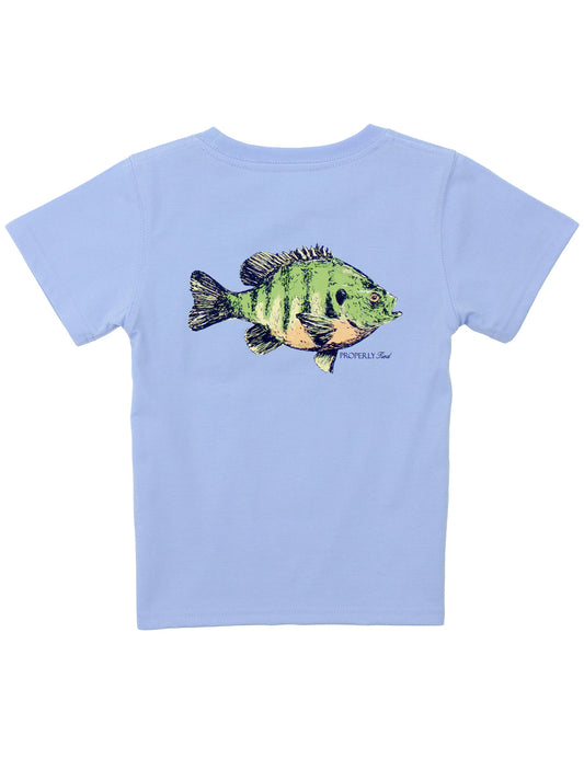Properly Tied Boys Blue Gill Short Sleeve T-Shirt-- Light Blue