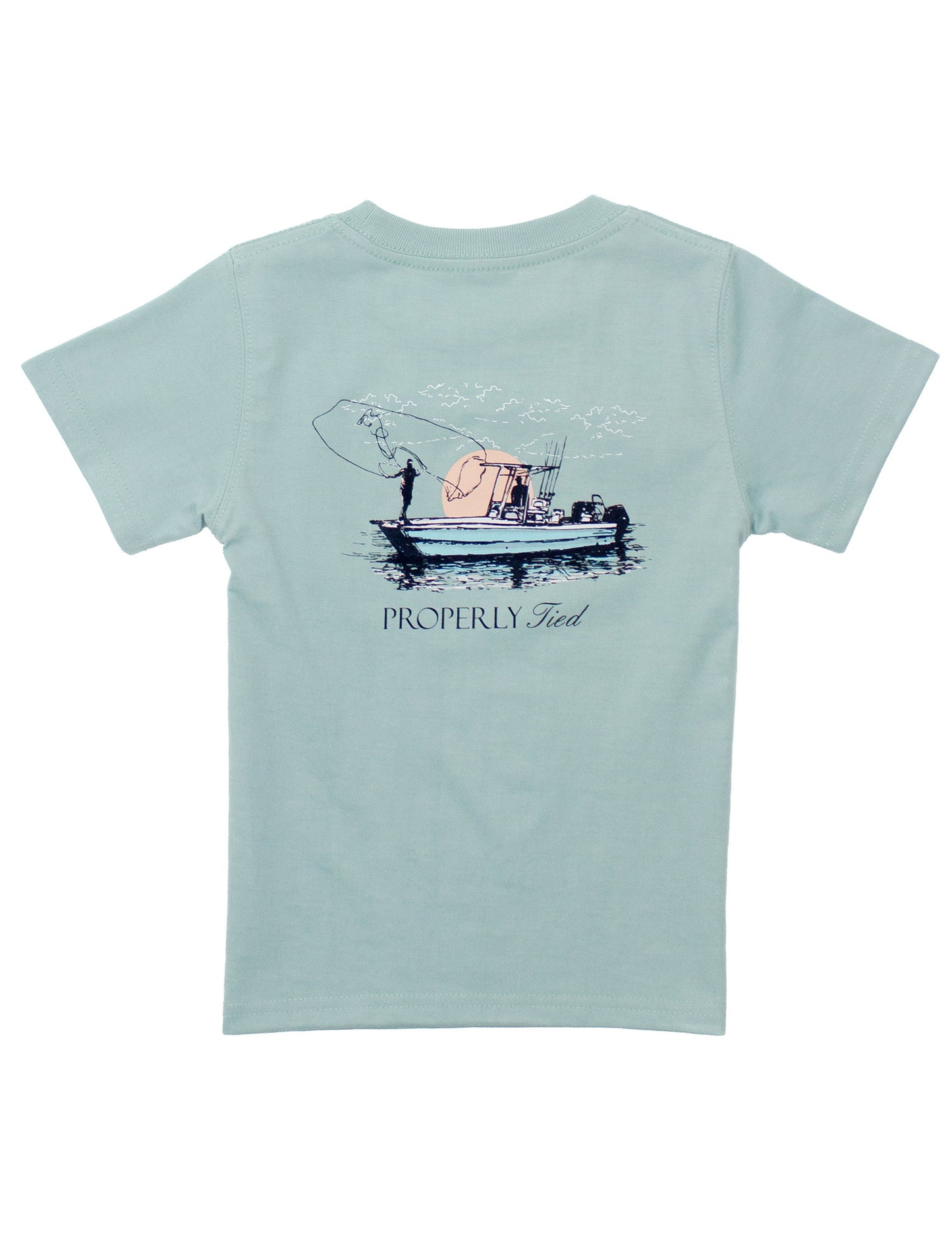 Properly Tied Boys Cast Short Sleeve T-Shirt--Marine Mist