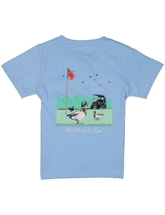 Properly Tied Boys Fowl Play Light Blue Short Sleeve T-Shirt