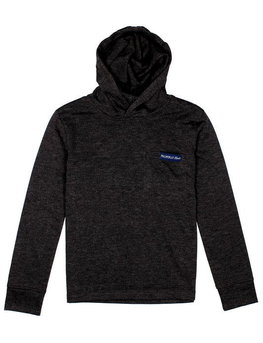 Properly Tied Boys Portland Hoodie--Black Heather
