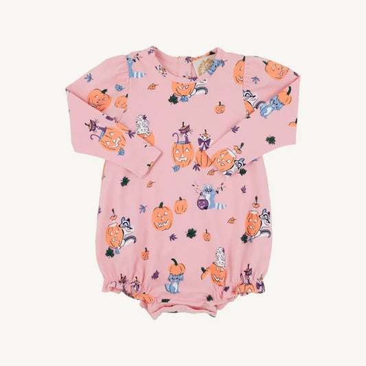 Beaufort Bonnet Long Sleeve Penny's Play Bubble--Candy and Critters (Sandpearl Pink)
