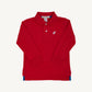 Beaufort Bonnet Long Sleeve Prim and Proper Polo Richmond Red with Worth Avenue White Stork