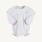 Beaufort Bonnet Worth Avenue White with Richmond Red & Holly Embroidery Long Sleeve Bea Louise Bubble