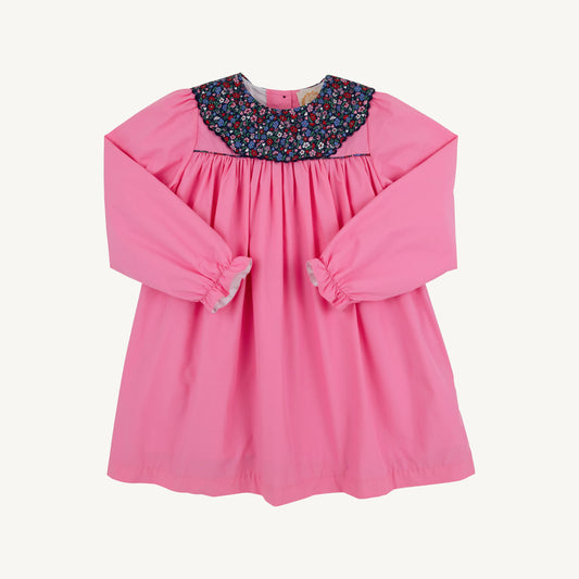 Beaufort Bonnet Long Sleeve Mary Dal Dress Hamptons Hot Pink with Fairfax Farm Floral