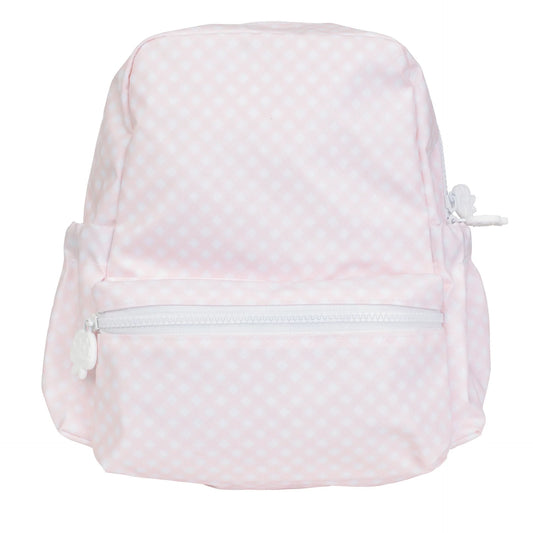 Apple of My Isla Large Backpack--Pink Gingham