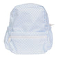 Apple of My Isla Blue Gingham Large Backpack