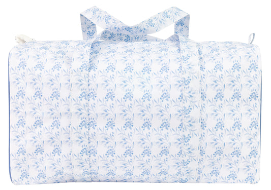 Apple of My Isla Navy Floral Duffle Bag