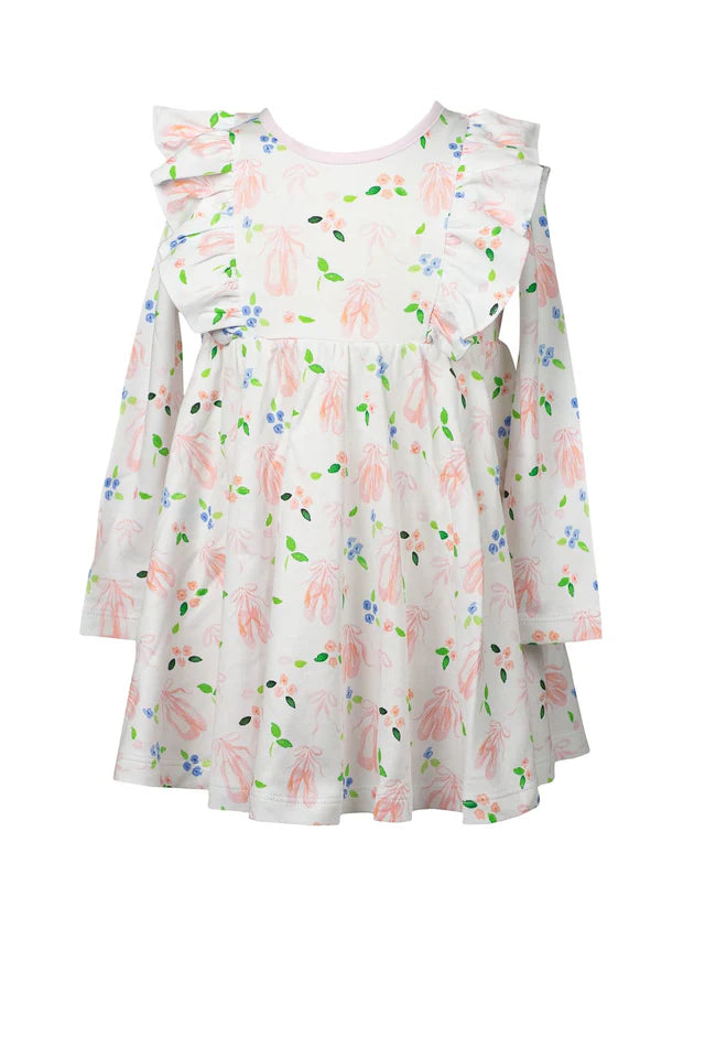 Proper Peony En Point Long Sleeve Twirl Dress