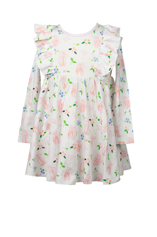 Proper Peony En Point Long Sleeve Twirl Dress