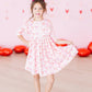 Mila and Rose Melt My Heart 3/4 Sleeve Ruffle Twirl Dress