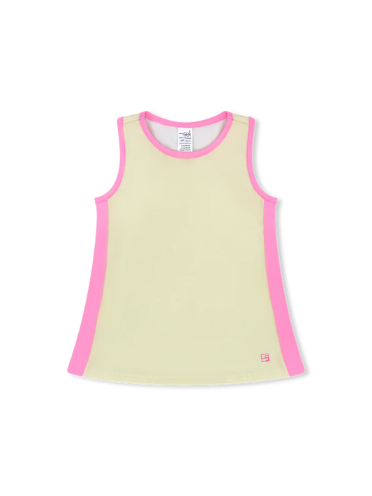 Set Athletics Nicole Tank Sunshine Yellow, Flamingo Pink